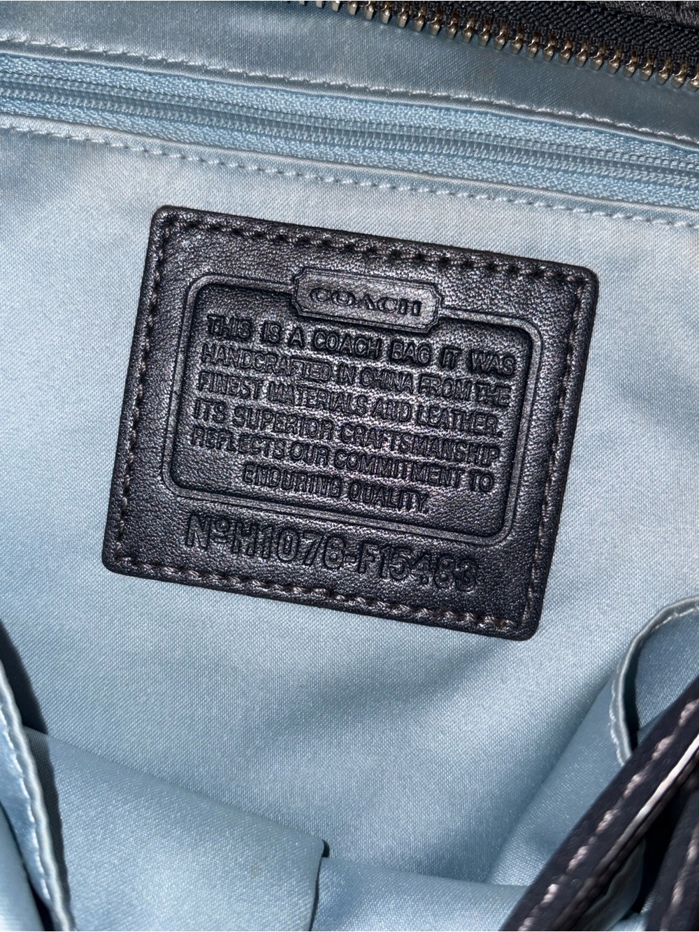 Coach Black Signature Jacquard Shoulder Bag with Leather Trim - Picture 8 of 8